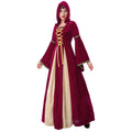 Women's Halloween Queen Court Dress – Dramatic Red Ballgown Costume, Sizes S–XXL