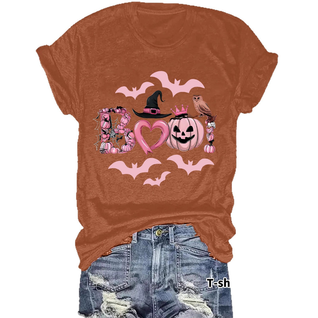 Halloween Graphic Print T-Shirt – Streetwear Style, Short Sleeve, Sizes S–XXL