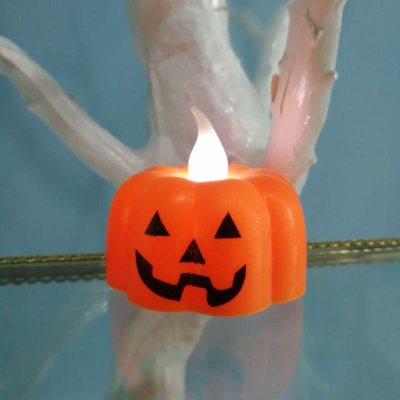 Halloween Pumpkin Lantern Halloween Decoration Props LED Electronic Candle Light Party Supplies Luminous Nightlight Wind Lantern