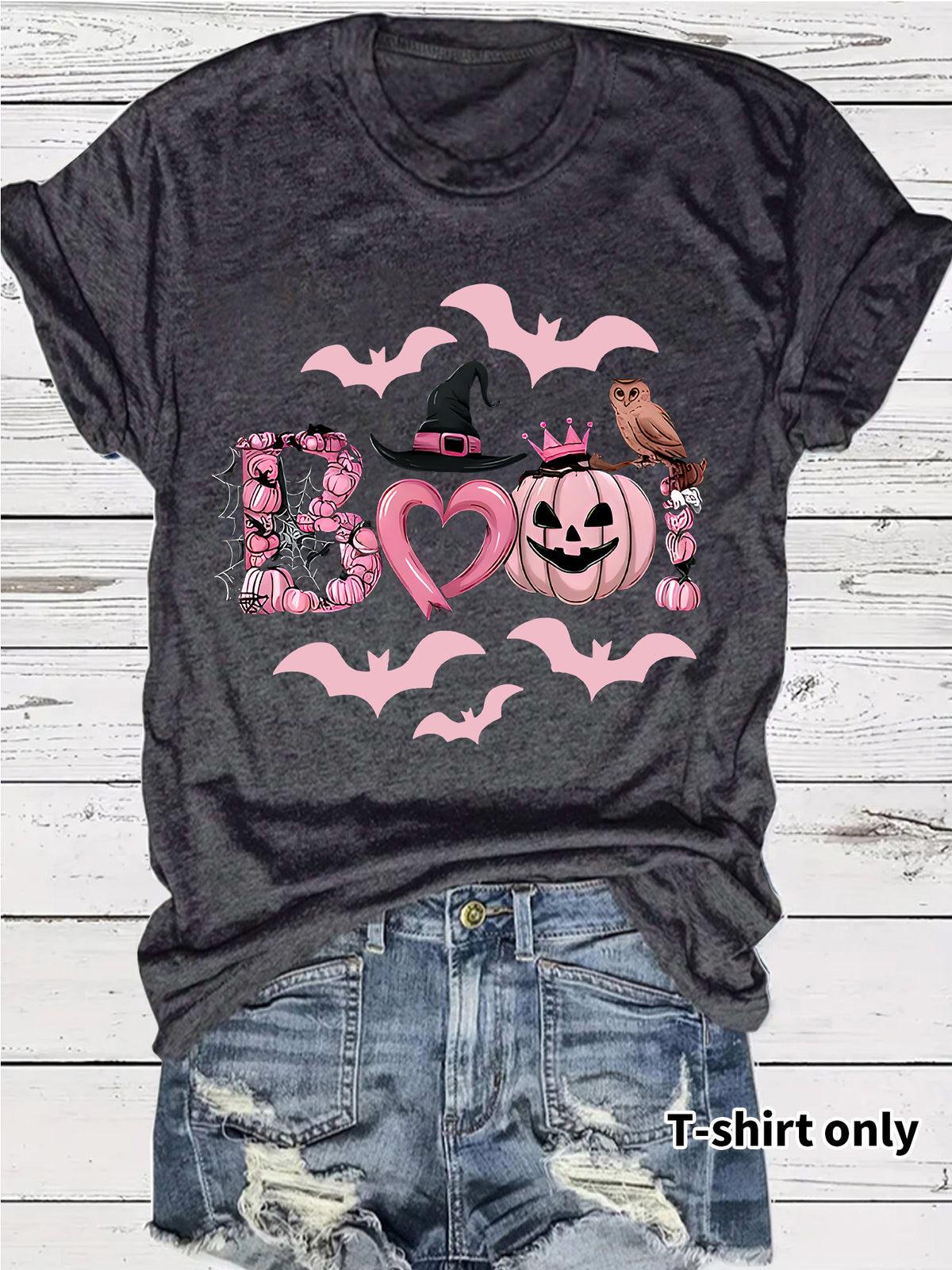 Halloween Graphic Print T-Shirt – Streetwear Style, Short Sleeve, Sizes S–XXL