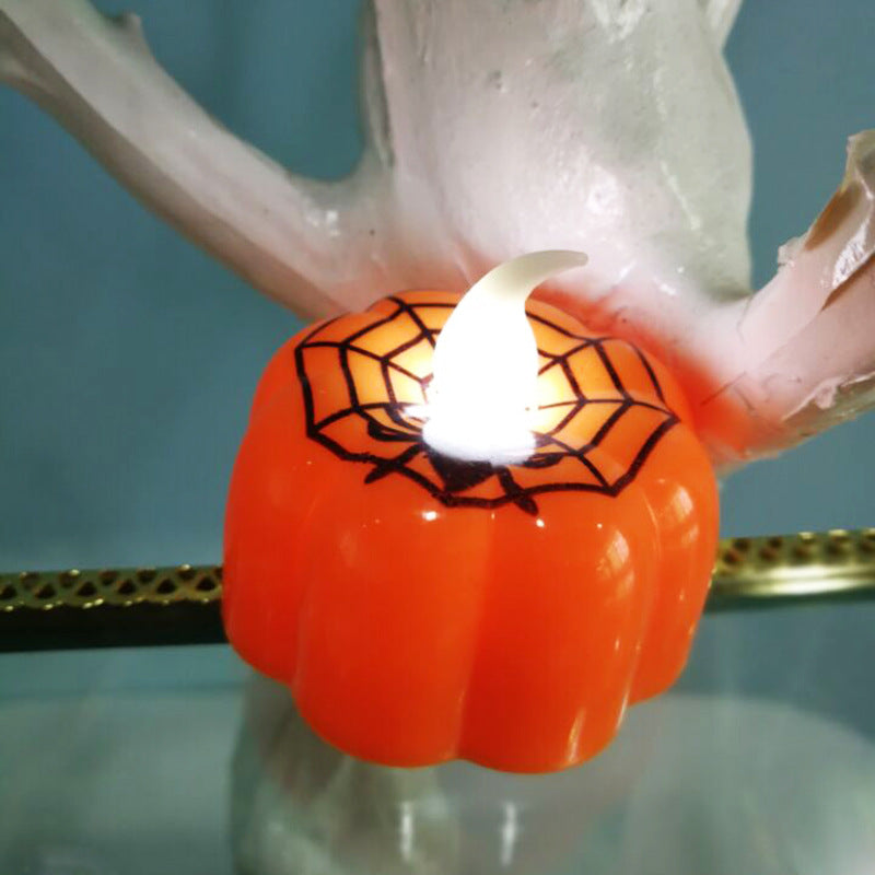 Halloween Pumpkin Lantern Halloween Decoration Props LED Electronic Candle Light Party Supplies Luminous Nightlight Wind Lantern